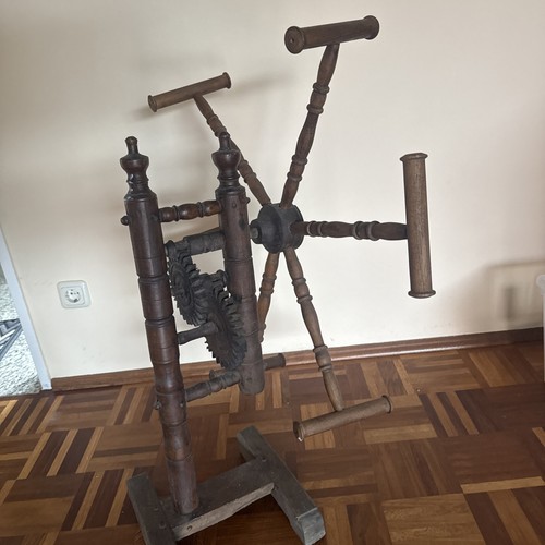 Spinnrad antik mit - , haspel
