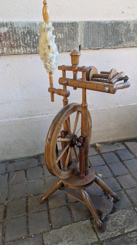 Antikes bock spinnrad - antikes, /